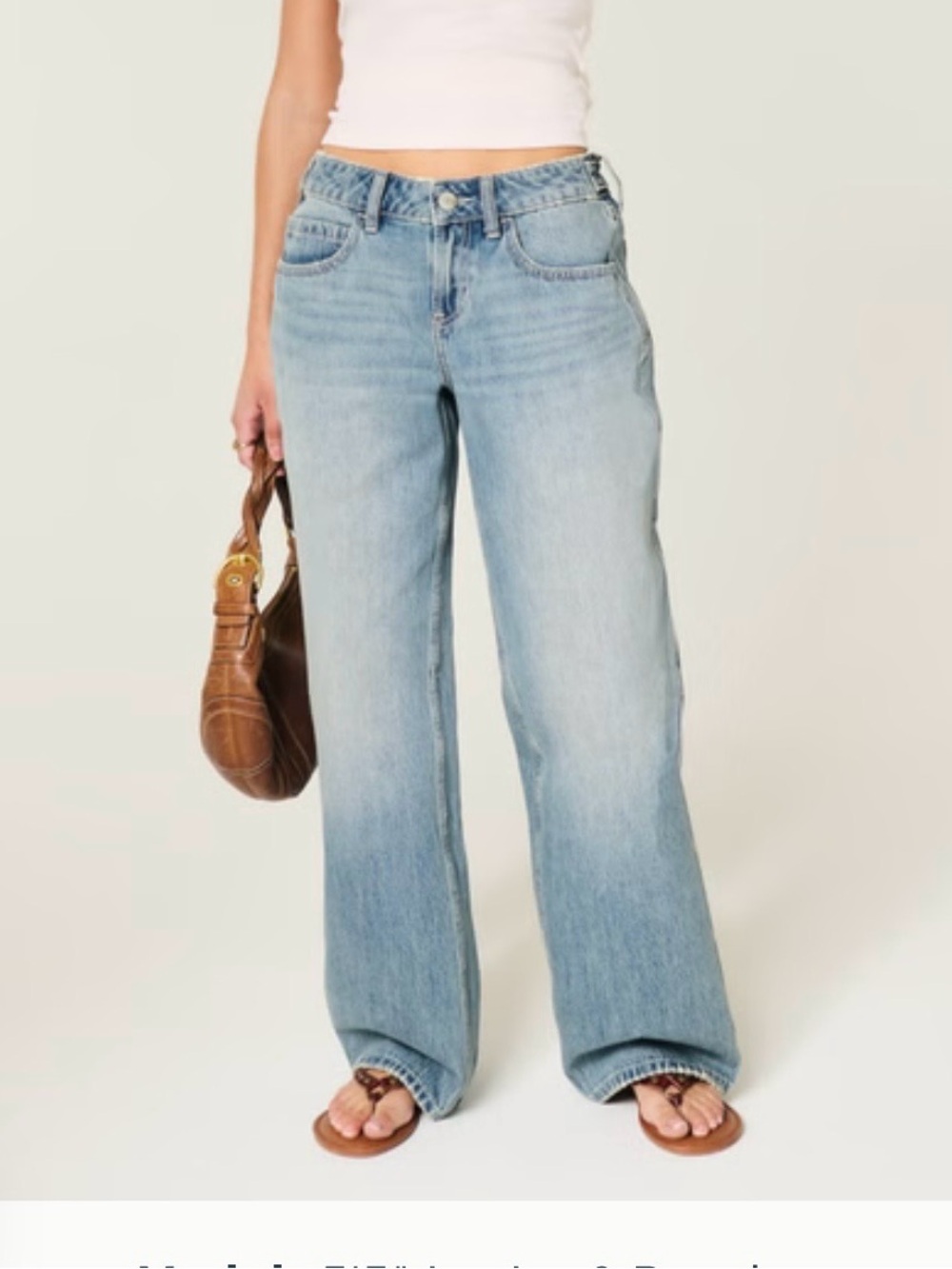 Hollister Andi Adjustable Waist Low-Rise Baggy Jeans  size 0 regular 25 nwt